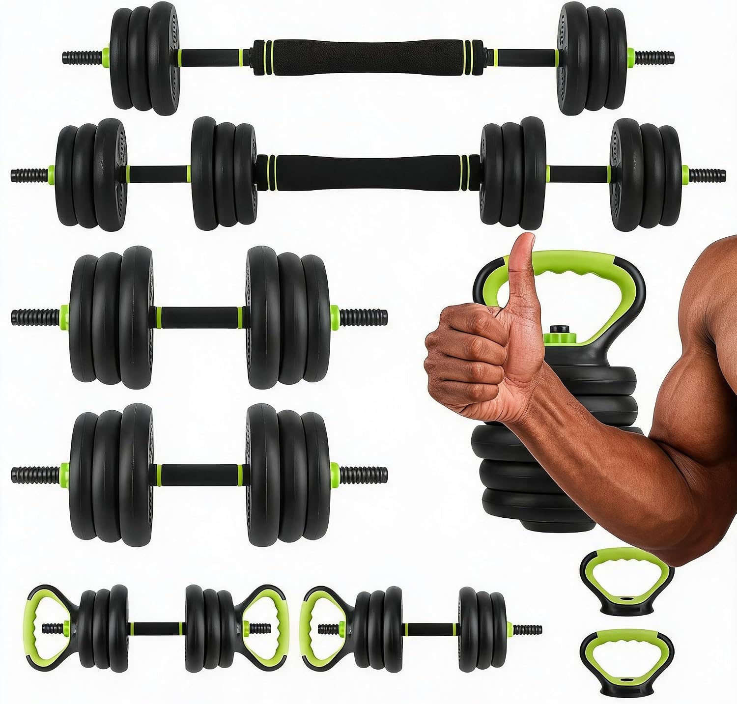 Dumbbell Set - 4 in 1 Adjustable Dumbbell Set,