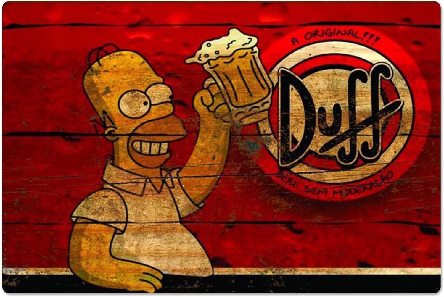 Retro Metal Poster Homer Duff  - Sports Equipment Poster recension och pris